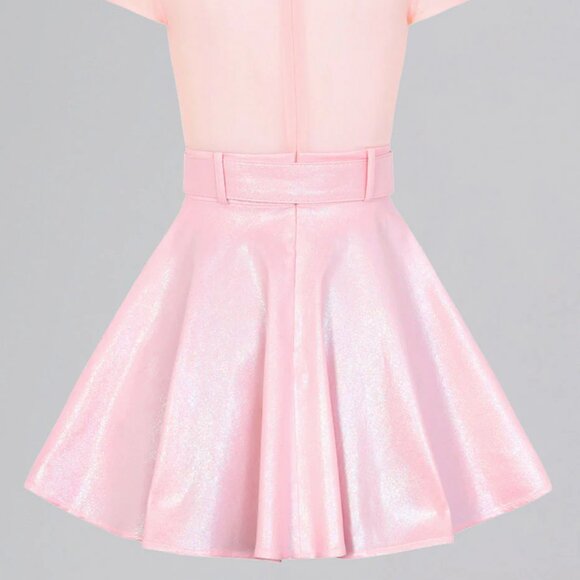 Pink Glitter Skater Dress Sizes Various Sizes XL, 2XL, 3XL, 4XL plus size - Picture 6 of 7